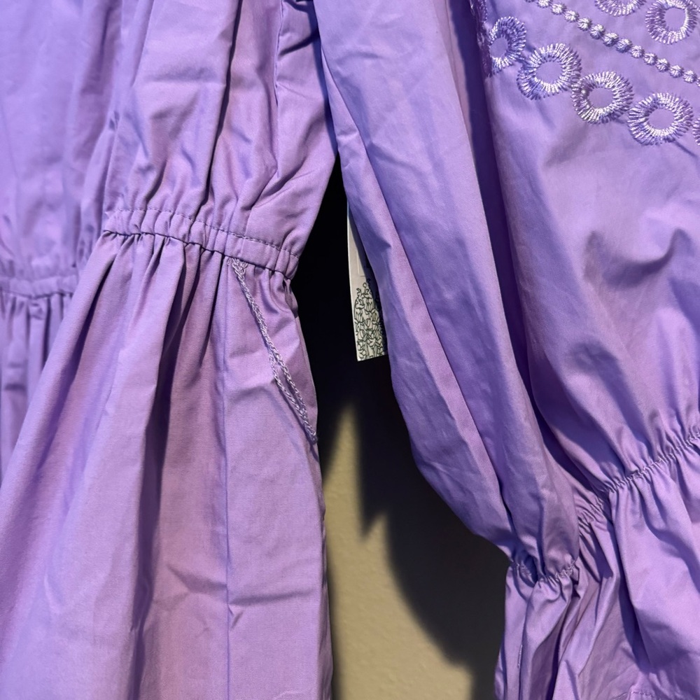 Tuckernuck Hyacinth House Lavender Embroidery Dowling Midi Dress - Picture 8 of 9